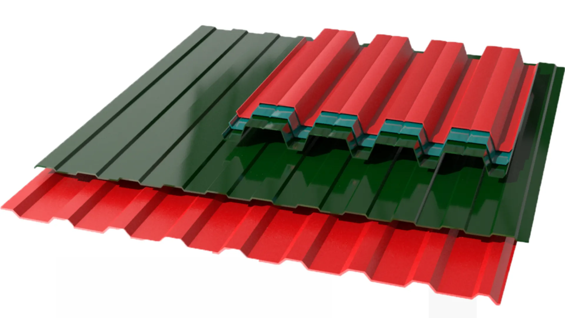 Профнастил с полимерным покрытием СП20 RAL Полиэстер 0.7х1100 мм